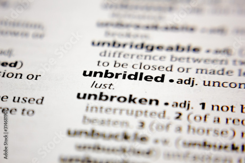 Word or phrase unbroken in a dictionary. photo
