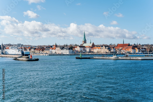 The city of Helsingor in Denmark from across the harbour. © Elena Sistaliuk