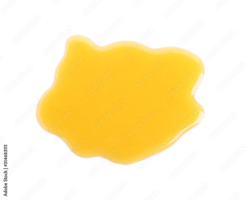 Spilled fresh sweet honey isolated of white Spilled fresh sweet honey isolated of white