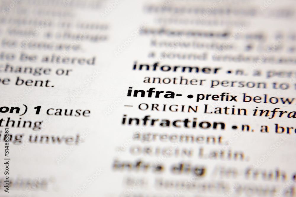 Word or phrase infra- in a dictionary. Word or phrase infra- in a dictionary.