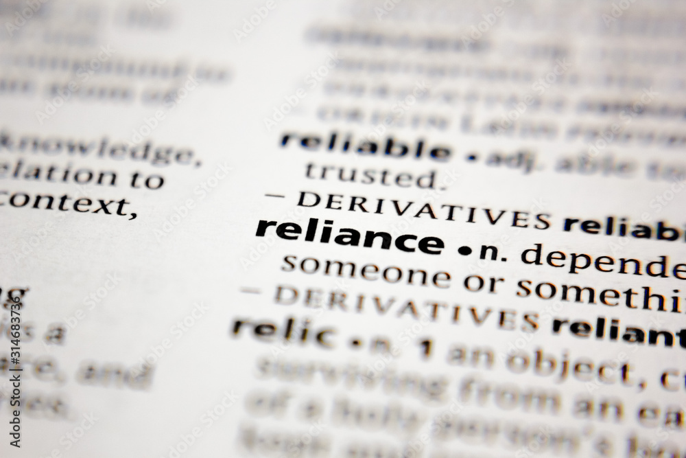 Word or phrase reliance in a dictionary. Word or phrase reliance in a dictionary.