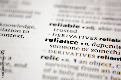 Photography Word or phrase reliance in a dictionary.