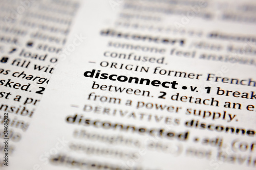 Word or phrase disconnect in a dictionary.