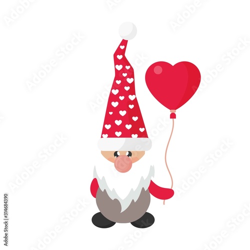 Vecrie image valentines dwarf vector with lovely balloon  © julia_january