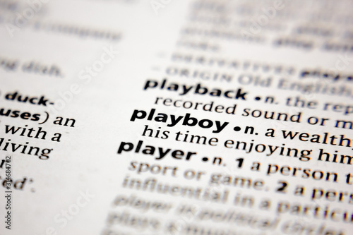 Word or phrase playboy in a dictionary.