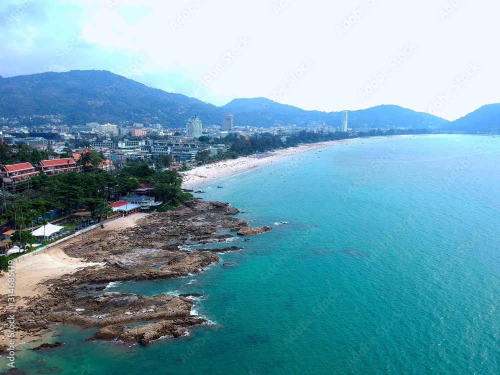 Obraz premium Patong Phuket from above by drone