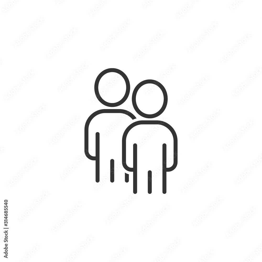 People communication icon in flat style. People vector illustration on white background. Partnership business concept. People communication icon in flat style. People vector illustration on white background. Partnership business concept.
