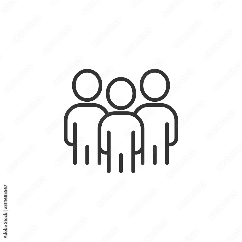People communication icon in flat style. People vector illustration on white background. Partnership business concept. People communication icon in flat style. People vector illustration on white background. Partnership business concept.