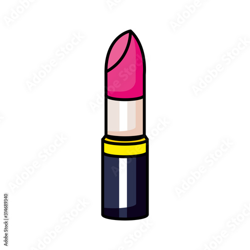 lipstick pop art style icon vector illustration design