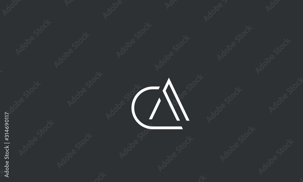 Alphabet letter monogram icon logos CA Alphabet letter monogram icon logos CA