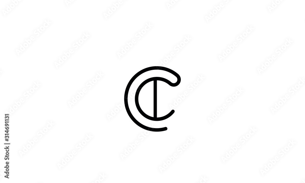 Alphabet letter monogram icon logos C
