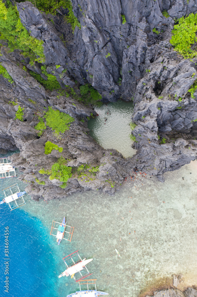 Secret Lagoon beach El Nido Palawan Philippines Stock Photo | Adobe Stock