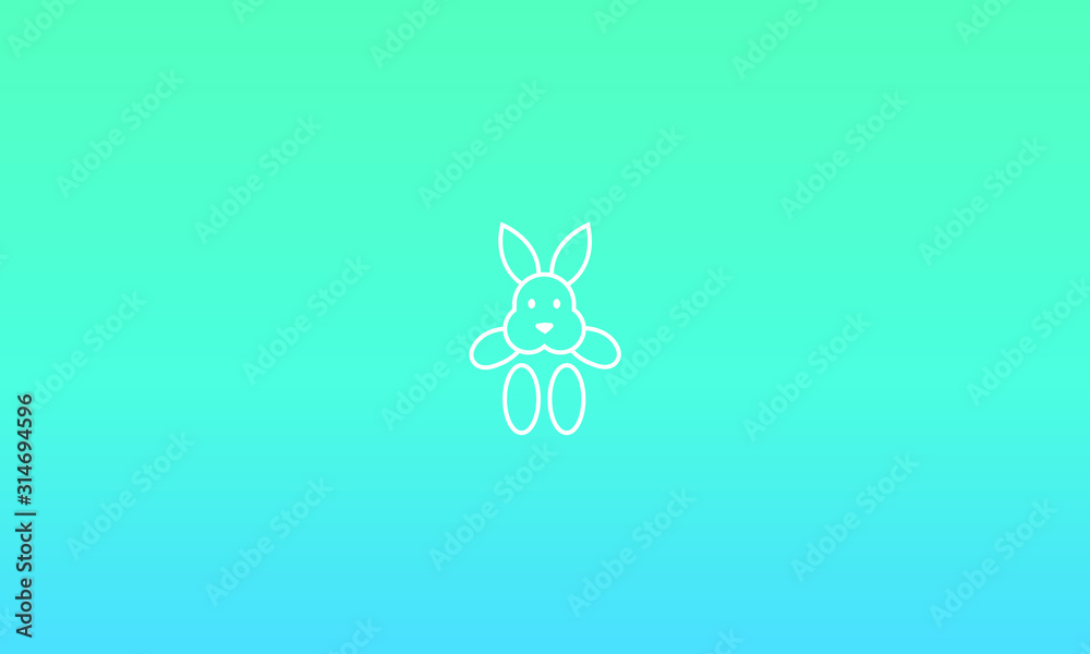 A line art icon logo of a teddy A line art icon logo of a teddy