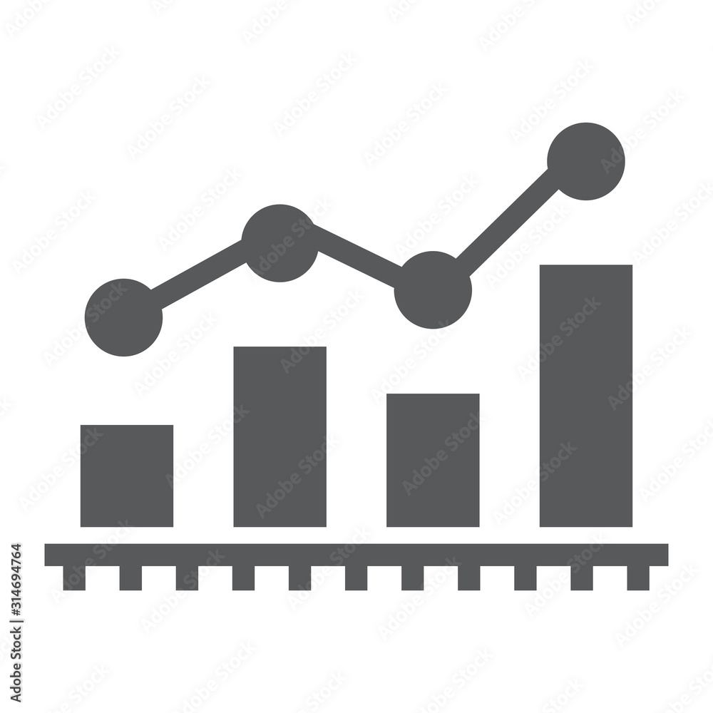 Bar chart analytics glyph icon, business and finance, graph sign, vector graphics, a solid pattern on a white background, eps 10. Bar chart analytics glyph icon, business and finance, graph sign, vector graphics, a solid pattern on a white background, eps 10.
