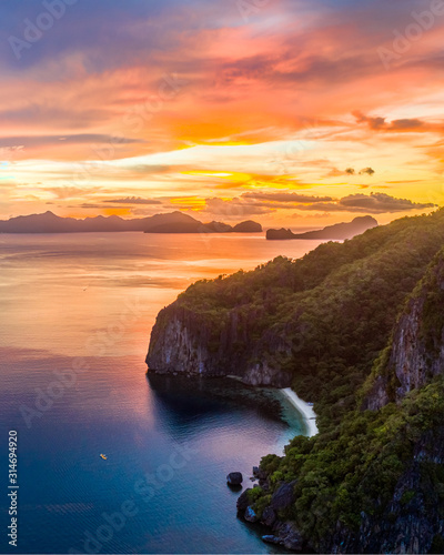 sunset in Palawan Philippines