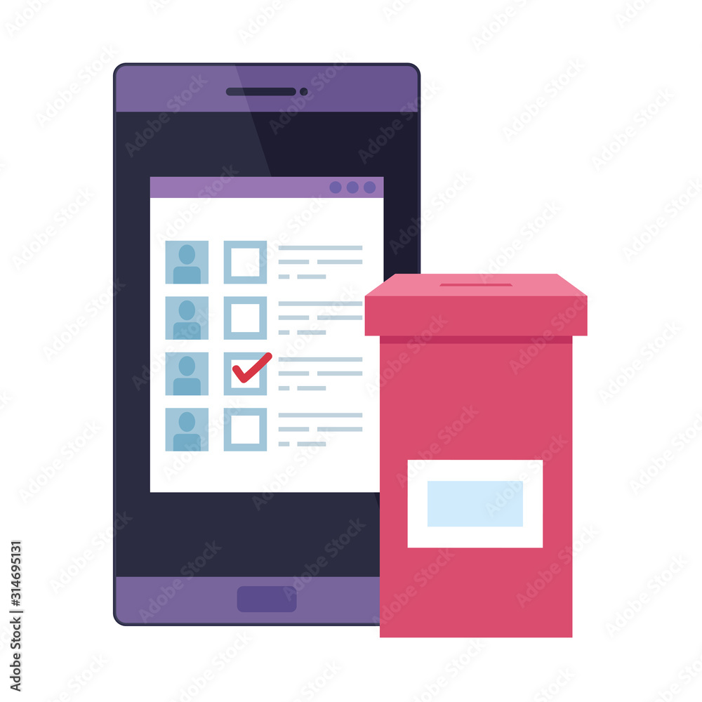 smartphone for vote online design smartphone for vote online design