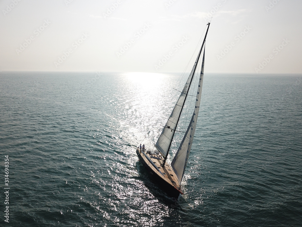 Fototapeta premium yacht is sailing