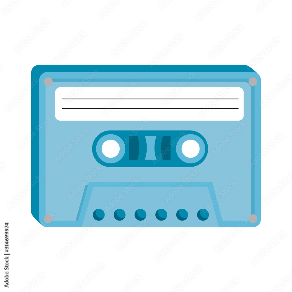 cassette nineties retro isolated icon vector illustration design