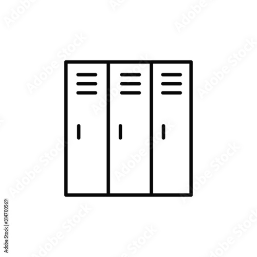 school locker vector isolated icon