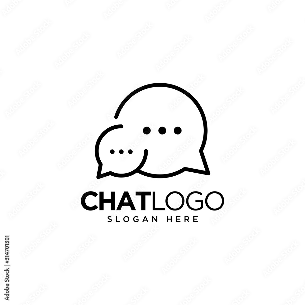 Obraz premium Chat Logo Template Design, Talk Logo, designed for chat applications