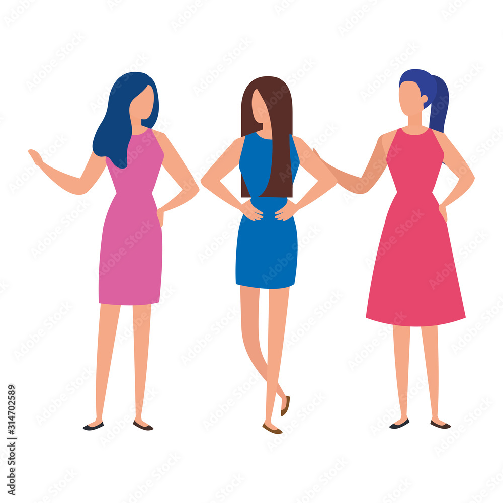 group of business people elegant avatar character vector illustration design group of business people elegant avatar character vector illustration design