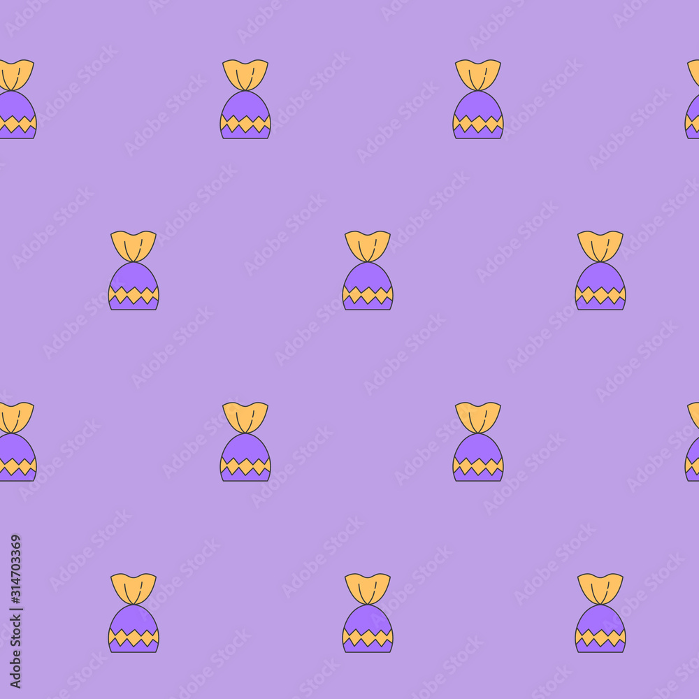 Wrapping paper - Seamless pattern of sweet candy for vector graphic design