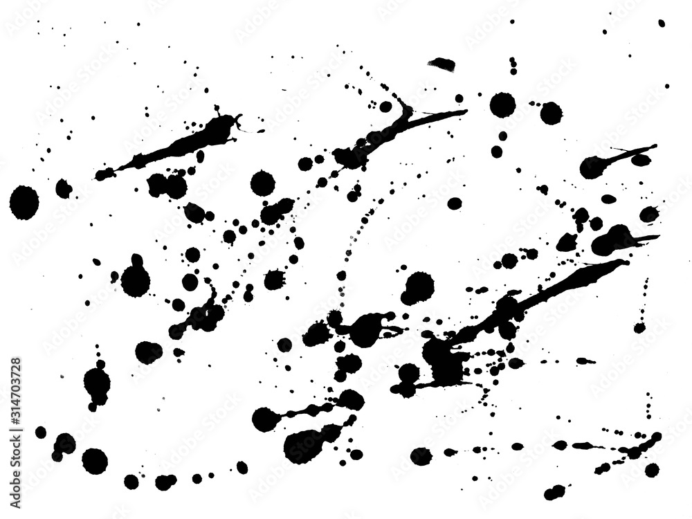 Abstract Grunge Texture Black Ink. Background..texture black ink watercolor brush.Japanese...