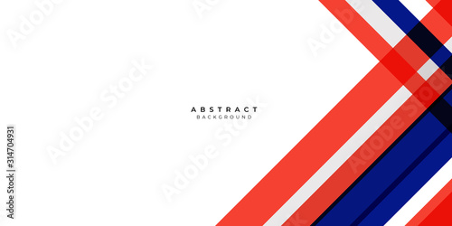 White Red Silver Blue Box Rectangle Abstract Background Vector Presentation Design