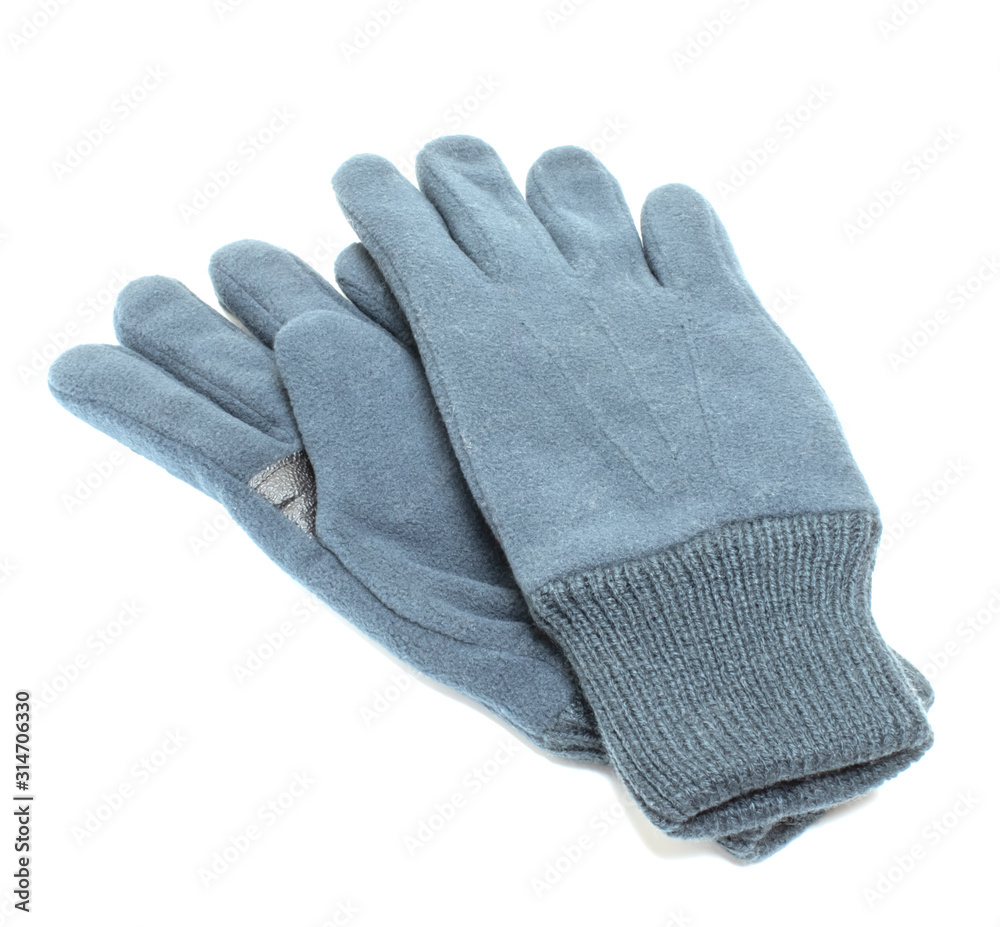 warm blue gloves. gloves for sports. Isolated warm blue gloves. gloves for sports. Isolated