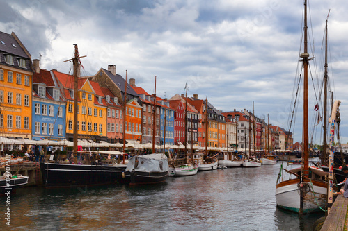 Nyhavn or New Harbour, Copenhagen, Denmark