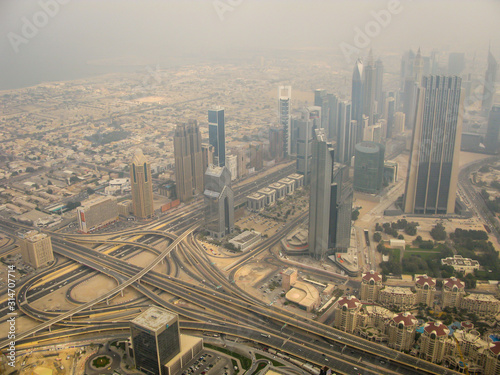 View of Dubai from the observation deck of the Burj Khalifa, Dubai, UAE
