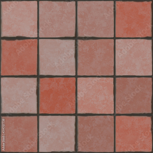 Tile pattern interior- seamless 3D illustration © Digital Photo