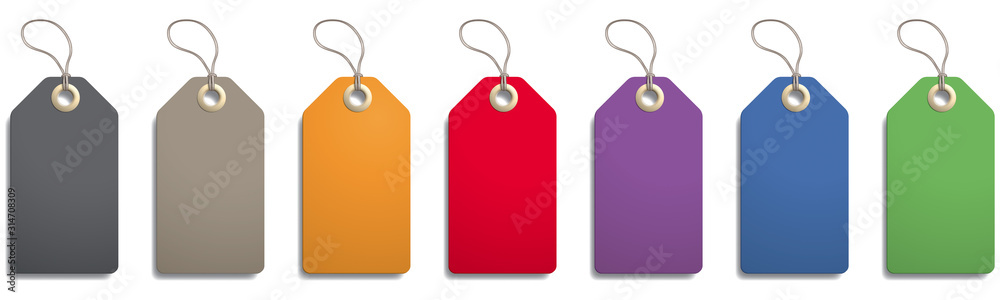 ÉTIQUETTE PRIX RECTANGULAIRE COULEUR VIVE