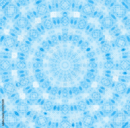 Fototapeta Naklejka Na Ścianę i Meble -  Blue background with abstract pattern