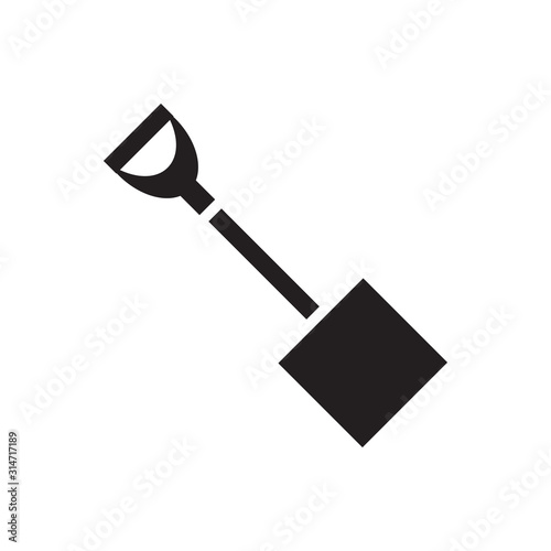 shovel - gardening icon vector design template