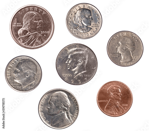 Принти на полотні Set of U.S. Coins