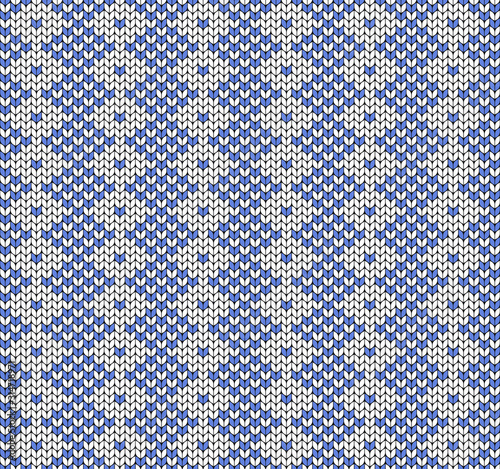 Colored seamless geometric pattern. Imitation of knitted fabric. Jacquard for sweaters, scarves, clothing.