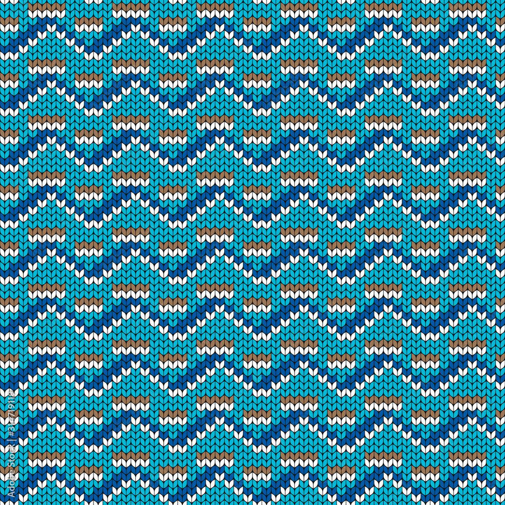 Colored seamless geometric pattern. Imitation of knitted fabric. Jacquard for sweaters, scarves, clothing. Colored seamless geometric pattern. Imitation of knitted fabric. Jacquard for sweaters, scarves, clothing.