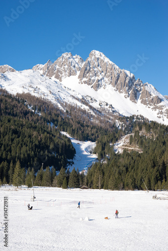 San Martino di Castrozza, Alps, Italy, january 2020.