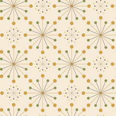 Keuken achterwand Jaren 50 patronen Symmetrisch stippenpatroon mid-century stijl  © doethion