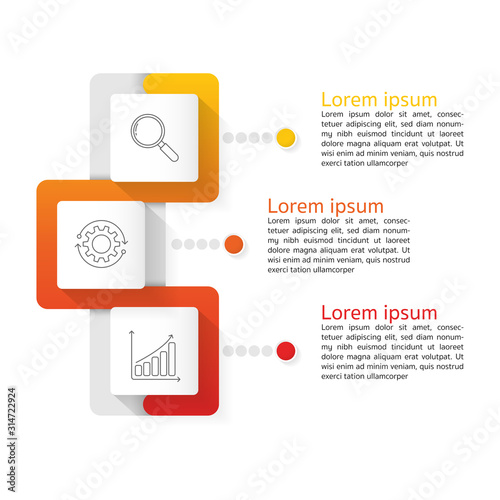 Art & Illustration Infographic Timeline template can be used for workflow layout, diagram, number options, web design. Infographic business concept with 3 option, parts, steps or processes. Abstract b