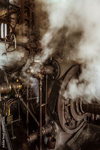 Engine of sugar mill photo