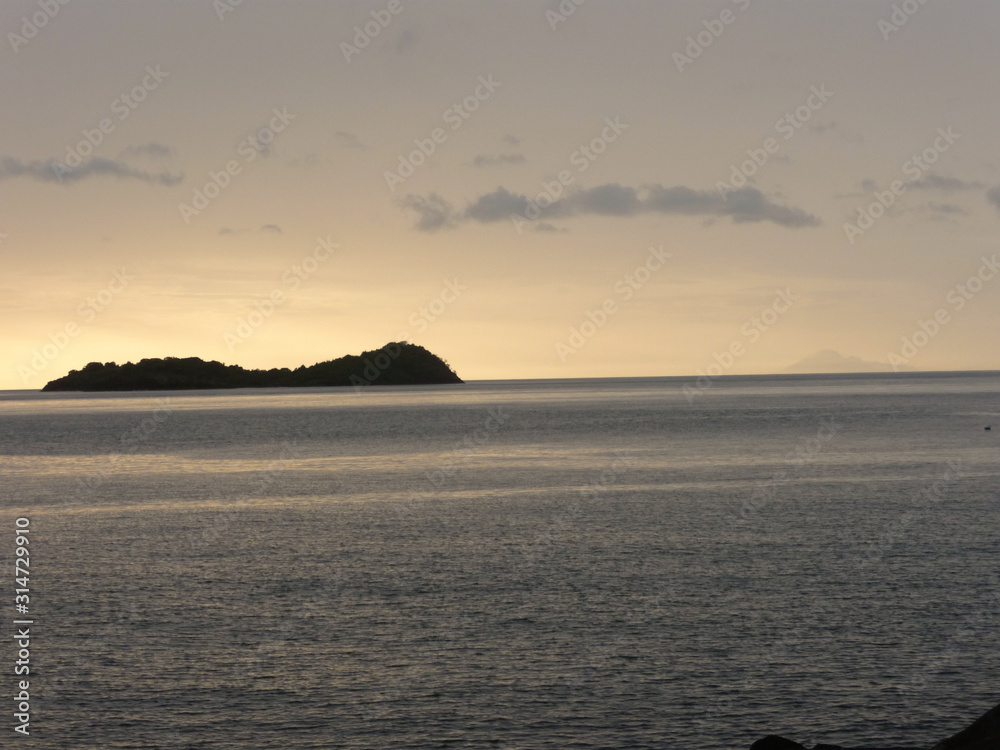 Guadeloupe Plage de sable fin sous les cocotiers dans les Caraïbes ou aux Antilles