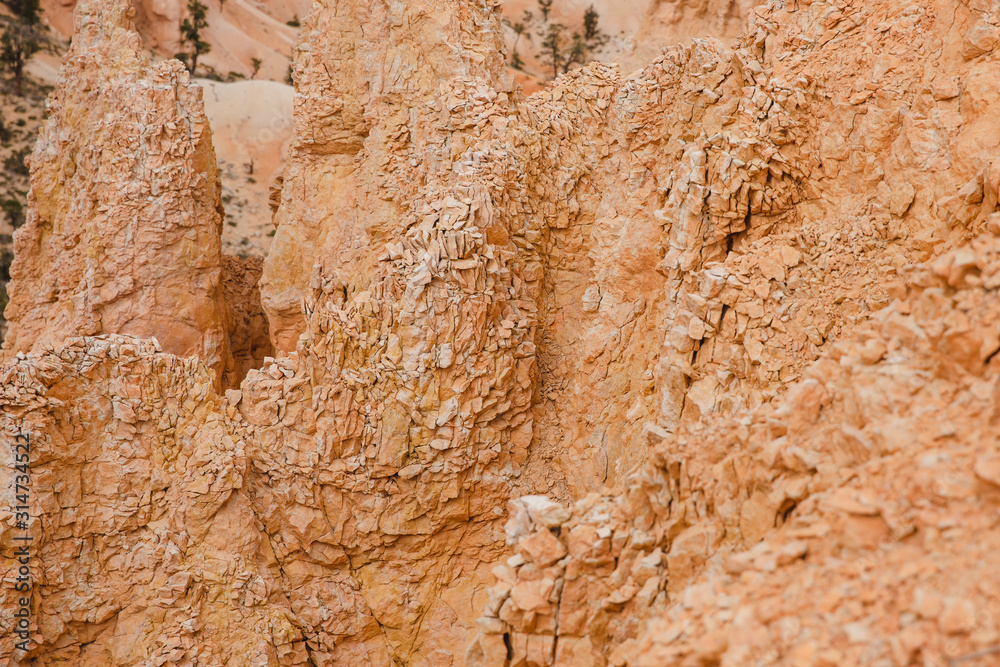 La roche des hoodoos de Bryce Canyon