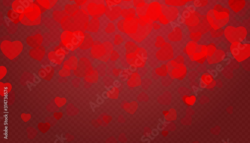 Valentines day background with red heart pattern. Vector illustration. Posters, brochure, invitation, wallpaper, flyers, banners.