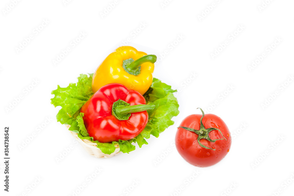 ripe fresh organic vegetables isolated on white background ripe fresh organic vegetables isolated on white background