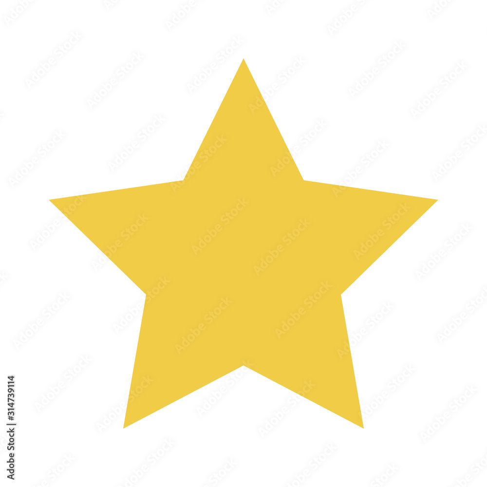 Orange Star on a white background Orange Star on a white background