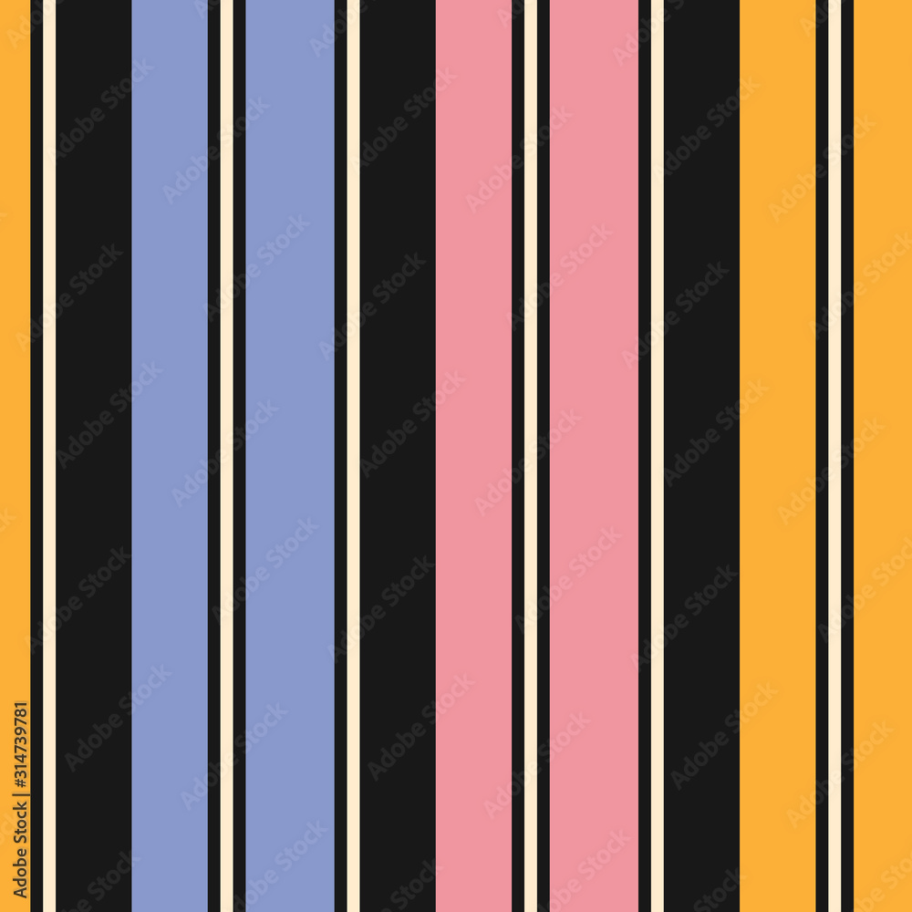 Stripes seamless pattern. Simple vector texture with thin and thick ...