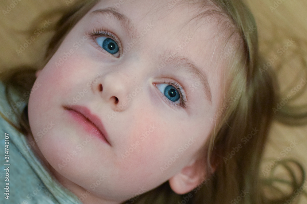 Pensive look of a child. Pensive look of a child.