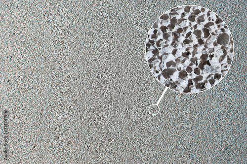 Foam concrete blocks wall closeup. Lightweight construction brick. Lightweight foamed gypsum block.